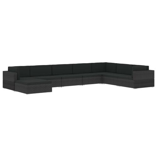 Hjørnesæde til sofa 1 stk. med hynder polyrattan brun