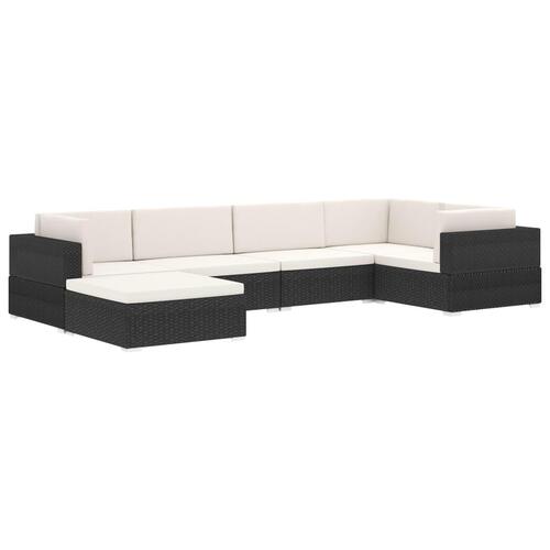 Hjørnesæde til sofa 1 stk. med hynder polyrattan brun