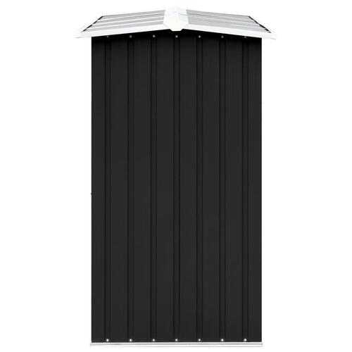 Brændeskur 330 x 92 x 153 cm galvaniseret stål antracitgrå