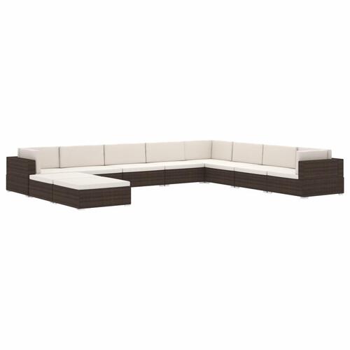 Hjørnesæde til sofa 1 stk. med hynder polyrattan grå