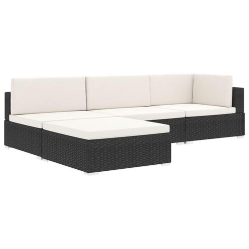 Hjørnesæde til sofa 1 stk. med hynder polyrattan grå