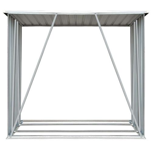 Brændeskur til haven 163x83x154 cm galvaniseret stål brun