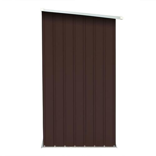 Brændeskur til haven 163x83x154 cm galvaniseret stål brun