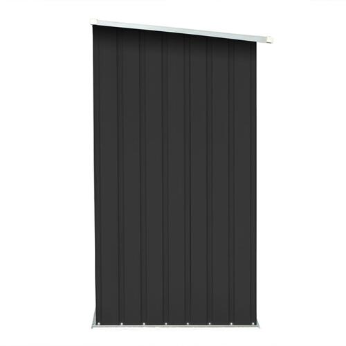 Brændeskur til haven 163x83x154 cm galvaniseret stål antracitgrå