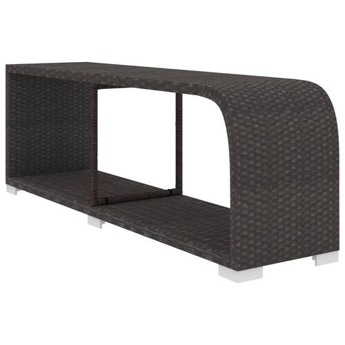 Haveloungesæt 10 dele med hynder polyrattan sort