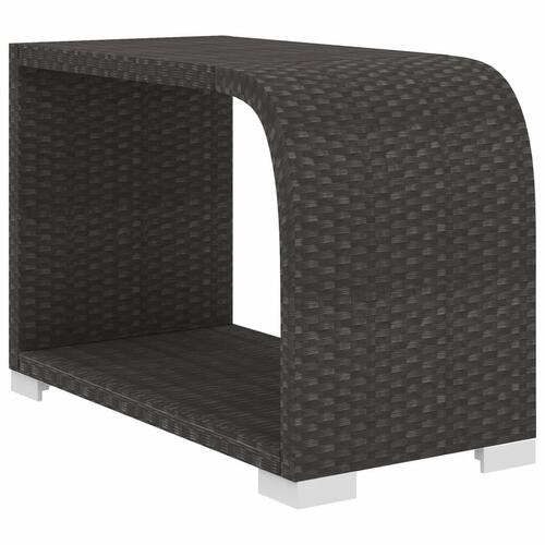 Haveloungesæt 10 dele med hynder polyrattan sort