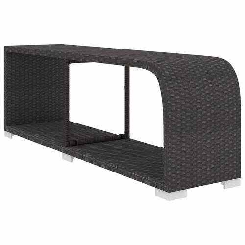 Haveloungesæt 11 dele med hynder polyrattan sort