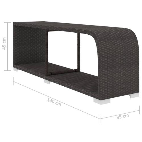 Haveloungesæt 11 dele med hynder polyrattan sort