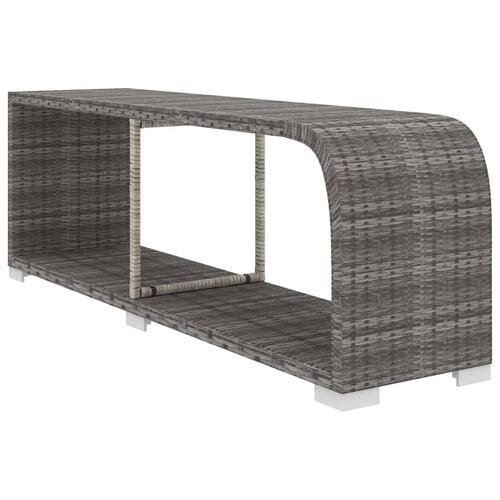 Haveloungesæt 11 dele med hynder polyrattan grå