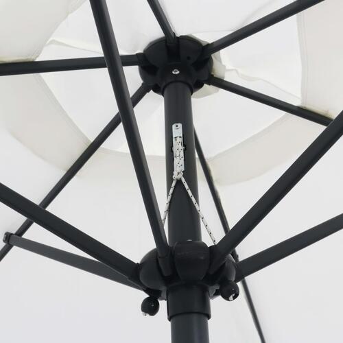 Parasol 200 x 224 cm aluminium sandfarvet
