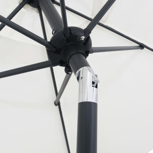 Parasol 200 x 224 cm aluminium sandfarvet