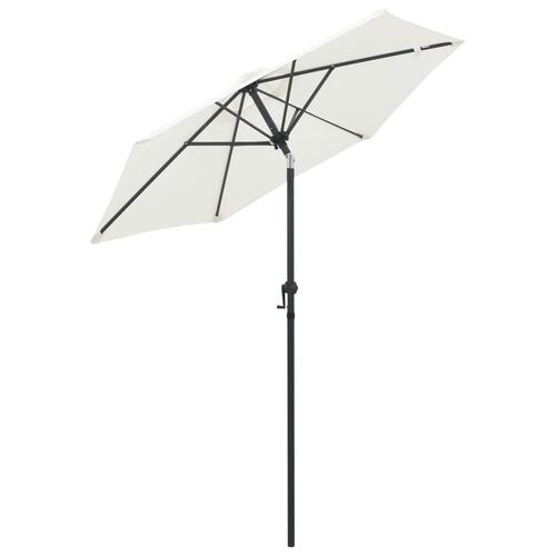 Parasol 200 x 224 cm aluminium sandfarvet