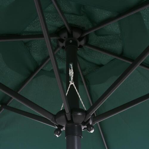 Parasol 200x224 cm aluminium grøn