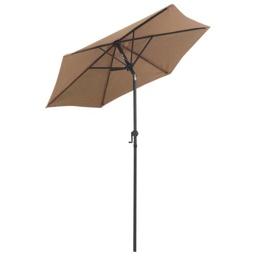 Parasol 200x224 cm aluminium gråbrun