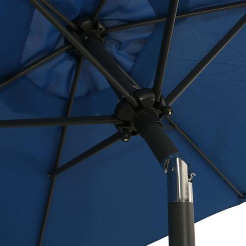 Parasol 200x224 cm aluminium blå