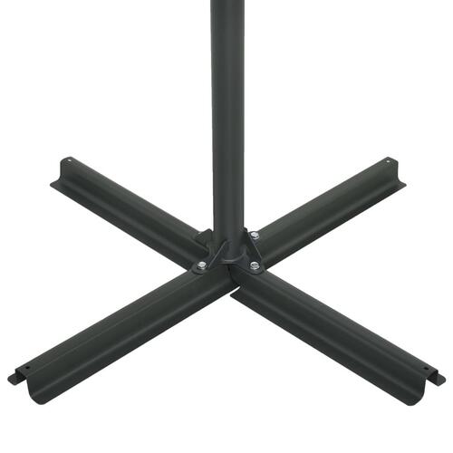 Udendørs parasol med aluminiumsstang 460 x 270 cm blå