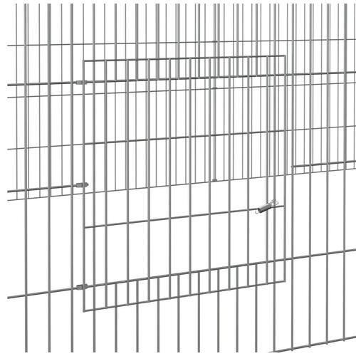 4-panels kaninbur 433x109x54 cm galvaniseret jern