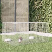 2-panels kaninbur 110x79x54 cm galvaniseret jern