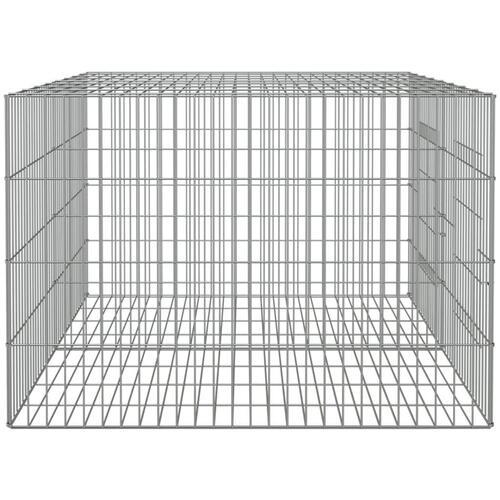 2-panels kaninbur 110x79x54 cm galvaniseret jern