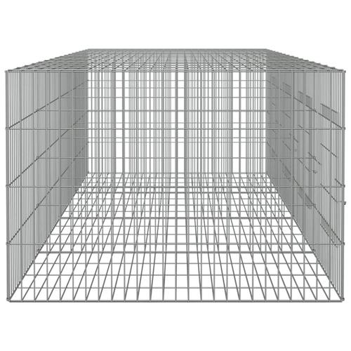 4-panels kaninbur 217x79x54 cm galvaniseret jern