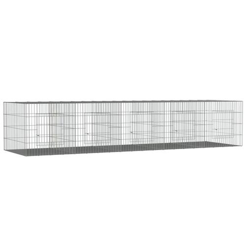 5-panels kaninbur 273x79x54 cm galvaniseret jern