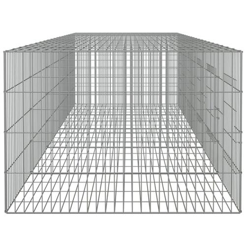 5-panels kaninbur 273x79x54 cm galvaniseret jern