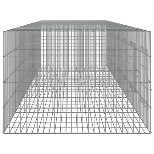 6-panels kaninbur 327x79x54 cm galvaniseret jern