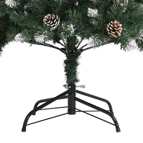 Kunstigt juletræ med juletræsfod 180 cm PVC grøn