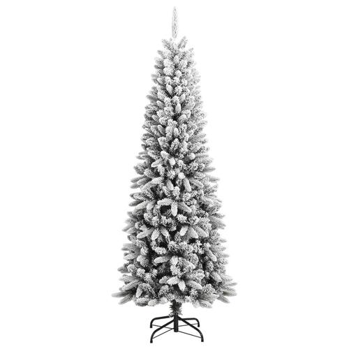 Kunstigt juletræ med sne 210 cm PVC og PE