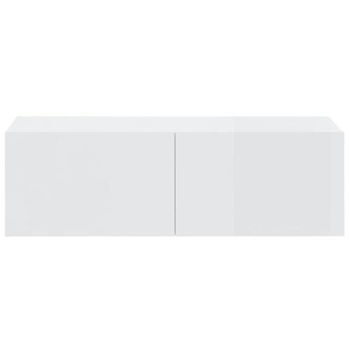 Tv-skabe 2 stk. 100x30x30 cm konstrueret træ hvid højglans