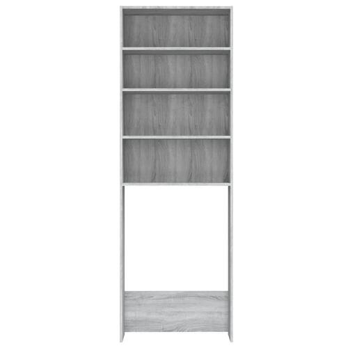 Vaskemaskineskab 64x24x190 cm grå sonoma-eg