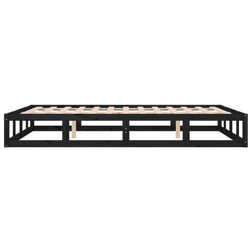 Sengeramme 180x200 cm Super King massivt træ sort