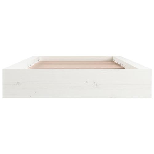 Sengeramme 100x200 cm massivt træ hvid
