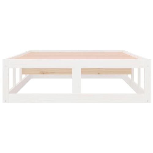 Sengeramme 100x200 cm massivt træ hvid