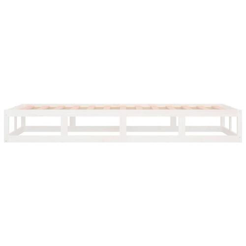 Sengeramme 100x200 cm massivt træ hvid