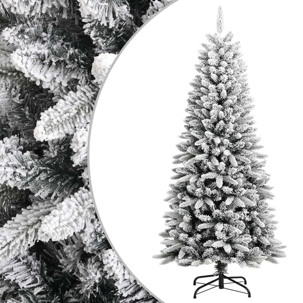 Kunstigt juletræ med sne 150 cm PVC og PE