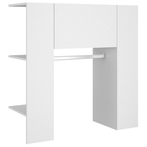 Entrémøbel 97,5x37x99 cm konstrueret træ hvid