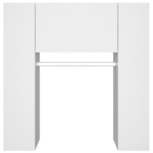 Entrémøbel 97,5x37x99 cm konstrueret træ hvid