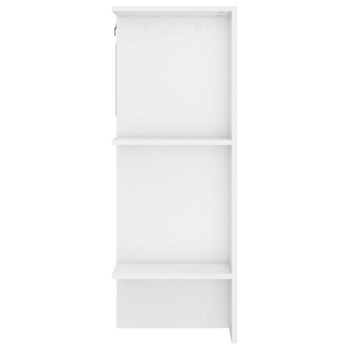 Entrémøbel 97,5x37x99 cm konstrueret træ hvid