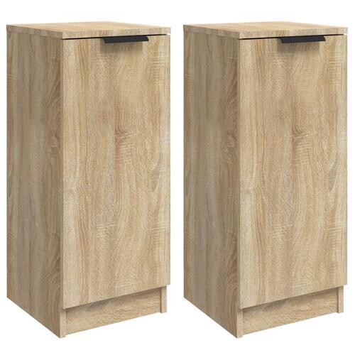 Skænke 2 stk. 30x30x70 cm konstrueret træ sonoma-eg