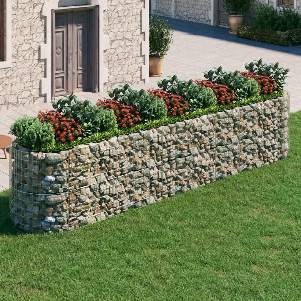 Gabion-højbed 500x100x100 cm galvaniseret jern