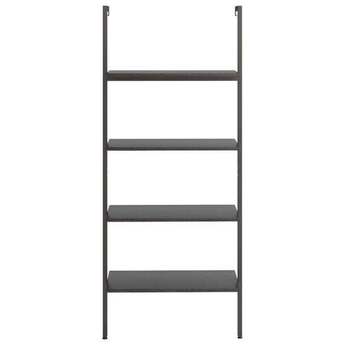 Stigereol med 4 hylder 64x35x152,5 cm sort