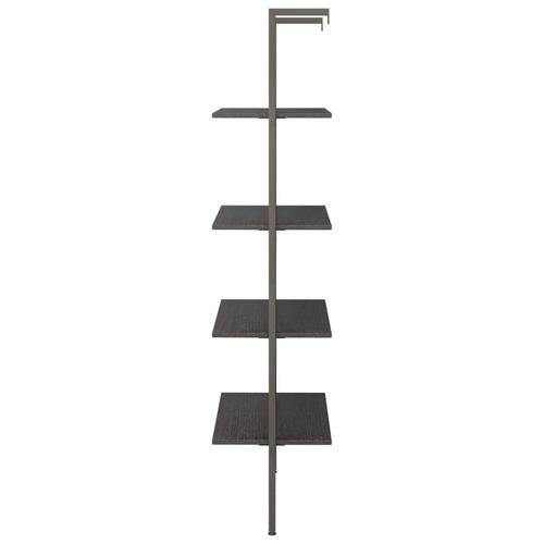 Stigereol med 4 hylder 64x35x152,5 cm sort