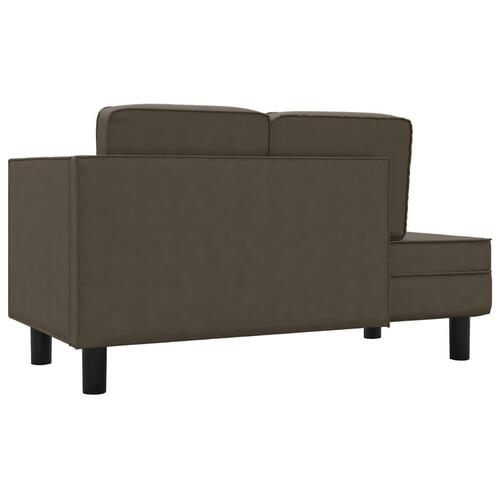 Chaiselong med hynder og bolster kunstlæder grå