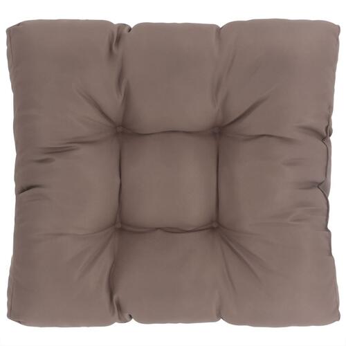 Pallehynde 80x80x12 cm stof gråbrun