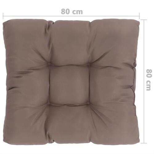 Pallehynde 80x80x12 cm stof gråbrun