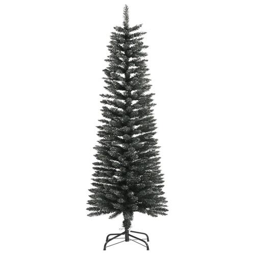 Kunstigt smalt juletræ med juletræsfod 120 cm PVC grøn