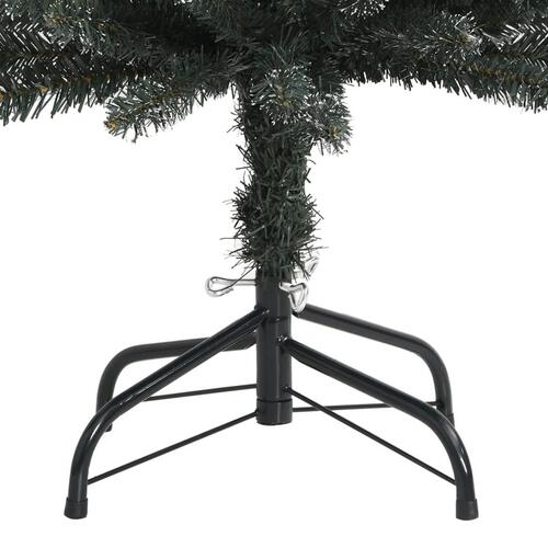 Kunstigt smalt juletræ med juletræsfod 120 cm PVC grøn
