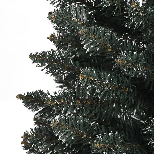 Kunstigt smalt juletræ med juletræsfod 120 cm PVC grøn