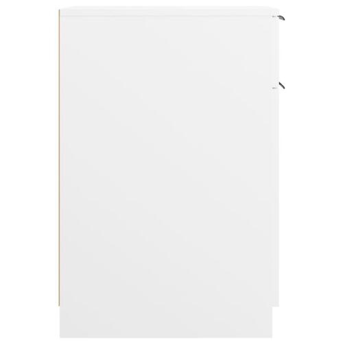 Skrivebord 33,5x50x75 cm konstrueret træ hvid
